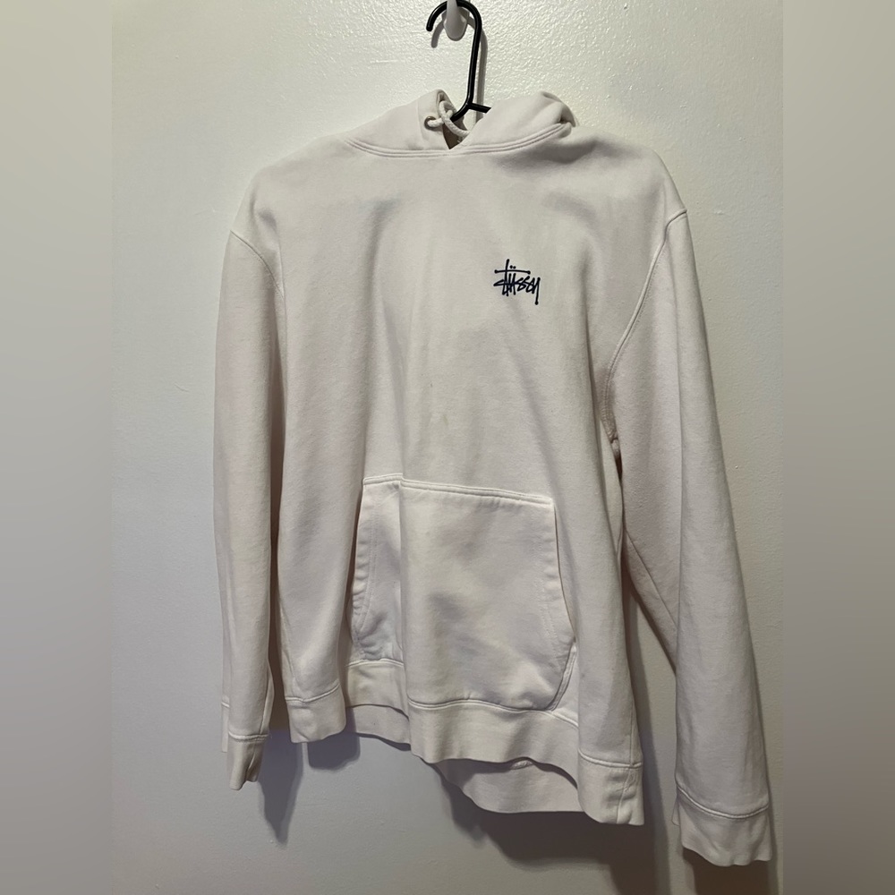 Stussy white on blue